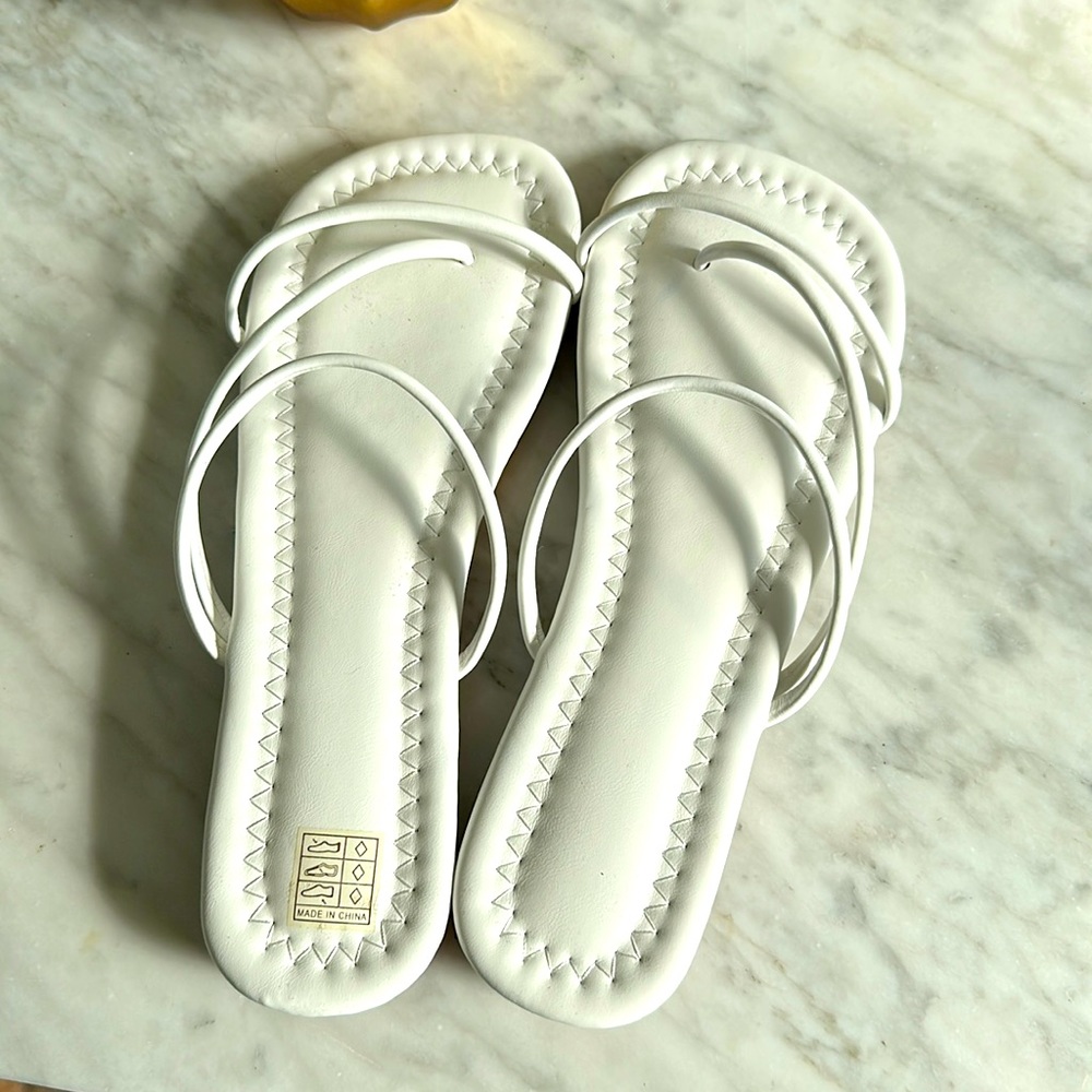 White sandals